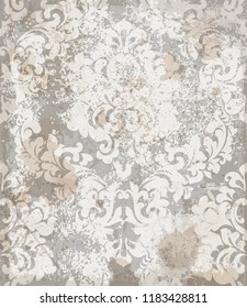 Damask ornament pattern Vector. Royal decor. Imperial background. trendy beige color textures