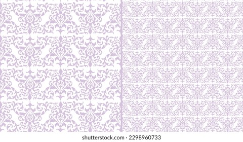Damask ornament seamless pattern illustration with classical luxury design