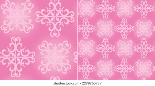 Damask ornament seamless pattern illustration with classical luxury design