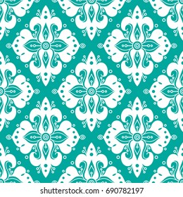 Damask ornament,  seamless pattern for textiles, wallpapers and other. Vector image.