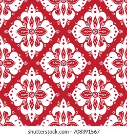 Damask ornament ,  seamless pattern for textiles, wallpapers and other. Vector image.
