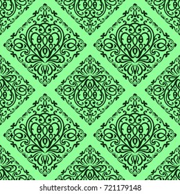 Damask ornament ,  seamless pattern for textiles, wallpapers and other. Vector image.