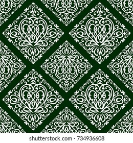 Damask ornament ,  seamless pattern for textiles, wallpapers and other. Vector image.