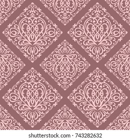 Damask ornament ,  seamless pattern for textiles, wallpapers and other. Vector image.