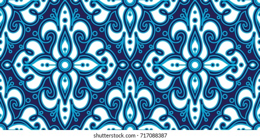 Damask ornament ,  seamless pattern, vector image.