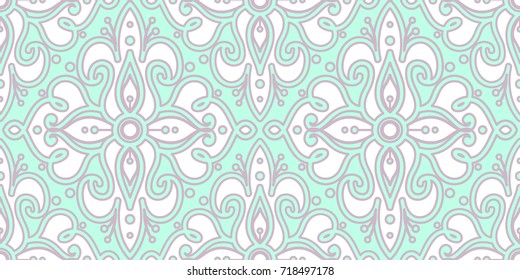 Damask ornament ,  seamless pattern, vector image.