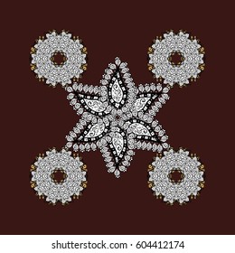 Damask ornament. Traditional vector and white pattern. Classic oriental background with doodles.