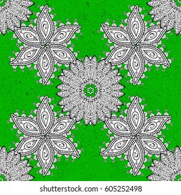 Damask ornament. Traditional vector and white pattern. Classic oriental background.