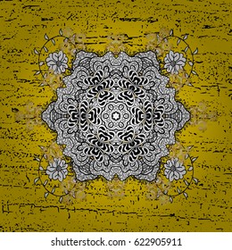 Damask ornament. Traditional vector and white pattern. Classic oriental background.