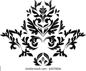 Damask ornament. Vector