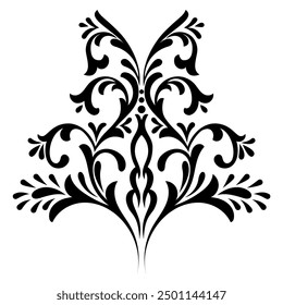 Damast Zierelemente Elegantes florales abstraktes Element für Design. Perfekt für Einladungen, Karten usw.