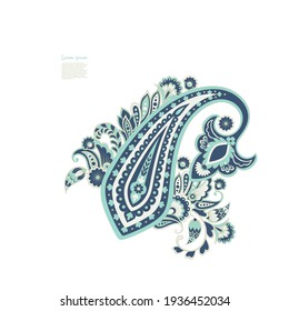 Damask Paisley Floral oriental vector Isolated Pattern