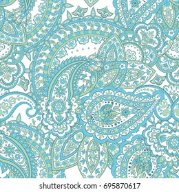 Damask paisley seamless pattern. Ethnic vector background
