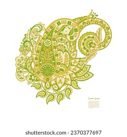 Damask Paisley seamless vector pattern for fabric design. Vintage textile background