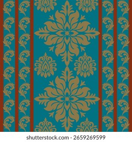 Damask patern -print out items,Geometric Ethnic pattern,
Native American tribal fabric, tile, carpet, vector,
illustration design, on navy blue background