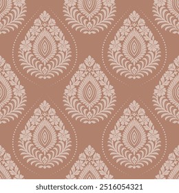 Patrón de fondo de damasco Geométrico étnico oriental ikat patrón sin fisuras tradicional Diseño para el fondo, alfombra, Fondo de pantalla, ropa, envoltura, Batik, tela, ilustración bordado.