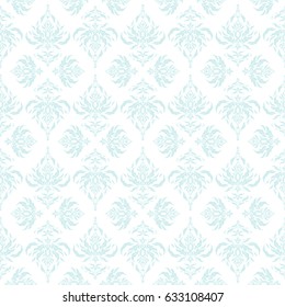 Damask pattern in baroque style. Vintage neutral vector seamless pattern background.