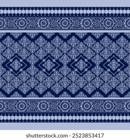 padrão de damasco com um design floral clássico.Padrões de bordados africanos, paisley, boho, ikat floral, desenhos florais étnicos, ikat sari, padrões ikat e padrões étnicos.
