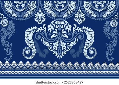 damask pattern with a classic floral design.African embroidery patterns, paisley, boho, floral ikat, ethnic floral designs, ikat sari, ikat patterns and ethnic patterns.
