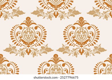 Patrón de damasco con un diseño floral clásico. Patrones de bordado africanos, paisley, boho, floral ikat, diseños florales étnicos, ikat sari, patrones ikat y patrones étnicos.