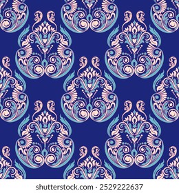 damask pattern with a classic floral design.African embroidery patterns, paisley, boho, floral ikat, ethnic floral designs, ikat sari, ikat patterns and ethnic patterns.