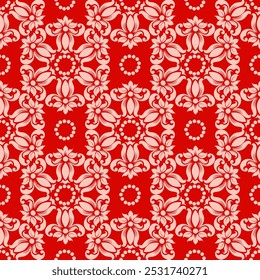 Patrón de damasco con un diseño floral clásico. Patrones de bordado africanos, paisley, boho, floral ikat, diseños florales étnicos, ikat sari, patrones ikat y patrones étnicos.