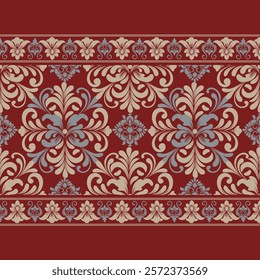 damask pattern with a classic floral design.African embroidery patterns, paisley, boho, floral ikat, ethnic floral designs, ikat sari, ikat patterns and ethnic patterns.