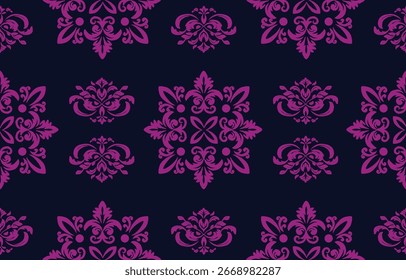 Damask pattern Colorful background. Luxurious classic ornament in baroque style. Golden ornament design for wallpaper, textiles and luxury