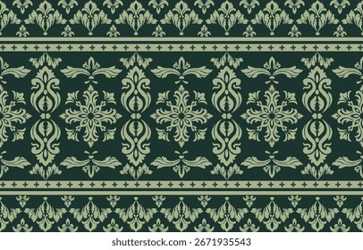 Damask pattern Colorful background. Luxurious classic ornament in baroque style. Golden ornament design for wallpaper, textiles and luxury