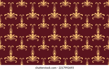 Damask pattern curtains vector seamless background wallpaper Fleur de Lis pattern Scandinavian Digital texture Design for print printable fabric saree border.