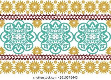 
Damask pattern decorated with green flowers, seamless, carpet, antique ceramics, pipes