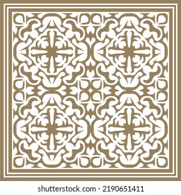 Damask pattern design for hijab, bandana, scarf, carpet design, fabric, handkerchief.