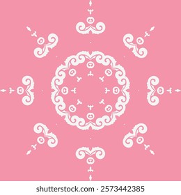 Damask Pattern Design Pillow Ethnic Filipino Pattern Folk Embroidery, Aztec Ornament Print. Design for Carpet, Wallpaper, Clothing, Wrapping, Fabric