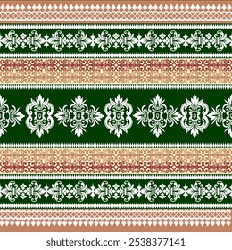 Damask pattern design -Vector Illustration for Elegant Textile Design 