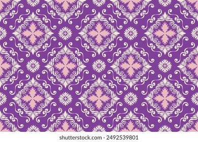Damask pattern embroidery. Oreintal flora,Indian style.ornament print. Design for carpet, cover wallpaper, wrapping, fabric, clothing, fashion item.