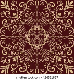  Damask pattern. Endless pattern can be used for ceramic tile, wallpaper, linoleum, web page background