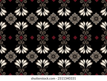 Damask pattern fabric,Tribal,ethnic elegant pattern designs woven fabric.Pattern motif,flora,geometric, texture design for wallpaper,wrapping,clothing,pillow,carpet,Damask flower decor,african design.