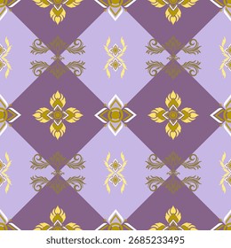 damask pattern on the purple background,seamless pattern desigh for tile,fabric,carpet,wallpaper
