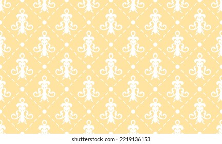 Damask pattern origin vector seamless background wallpaper Fleur de Lis pattern Scandinavian batik Digital texture Design for print printable fabric saree border.