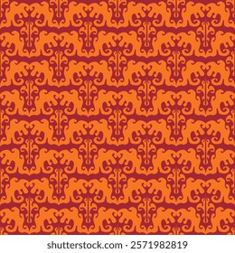 damask pattern. damask seamless pattern. flame pattern suitable for fabric print, fashion, wallpaper, or wrapping paper. fire seamless pattern background.