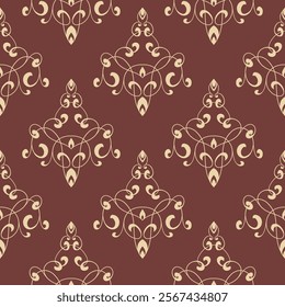 damask pattern. damask seamless pattern. floral pattern suitable for fabric print, fashion, wallpaper, or wrapping paper. leaf seamless pattern background.