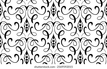 damask pattern. damask seamless pattern. floral pattern suitable for fabric print, fashion, wallpaper, or wrapping paper. leaf seamless pattern background.