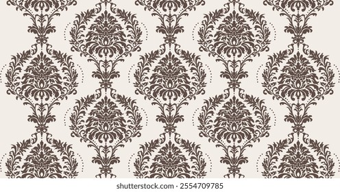 damask pattern seamless ornament classic vintage backdrop old wallpaper baroqu