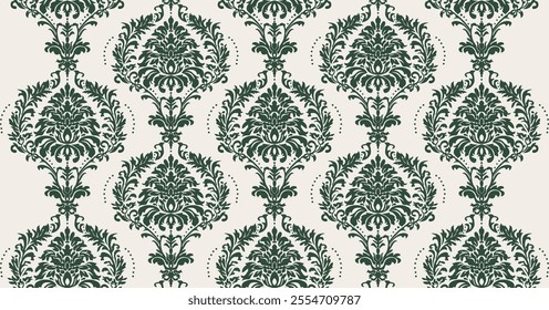 damask pattern seamless ornament classic vintage backdrop old wallpaper baroqu