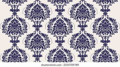 damask pattern seamless ornament classic vintage backdrop old wallpaper baroqu