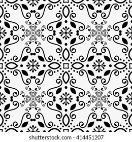 Damask pattern. Seamless vector background