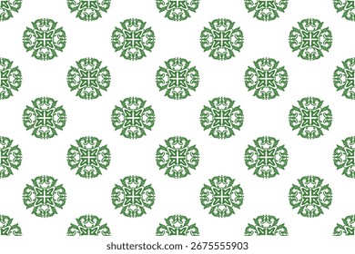 Damask pattern, seamless vector pattern, geometric pattern, background, decoration, wallpaper, art ornament, fabric, vintage.
