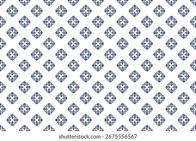 Padrão de damasco, padrão de vetor sem costura, padrão geométrico, fundo, decoração, papel de parede, ornamento de arte, tecido, vintage.
