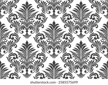 Damask pattern seamless vector illustration.