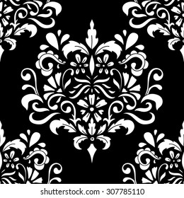 Damask pattern, Seamless vector illustration